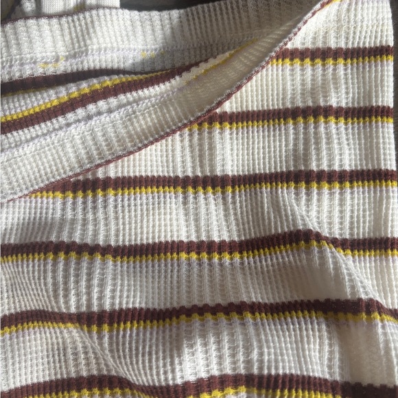 NWT Aerie White and Brown Fitted Sleeveless Tank Top - Picture 3 of 4
